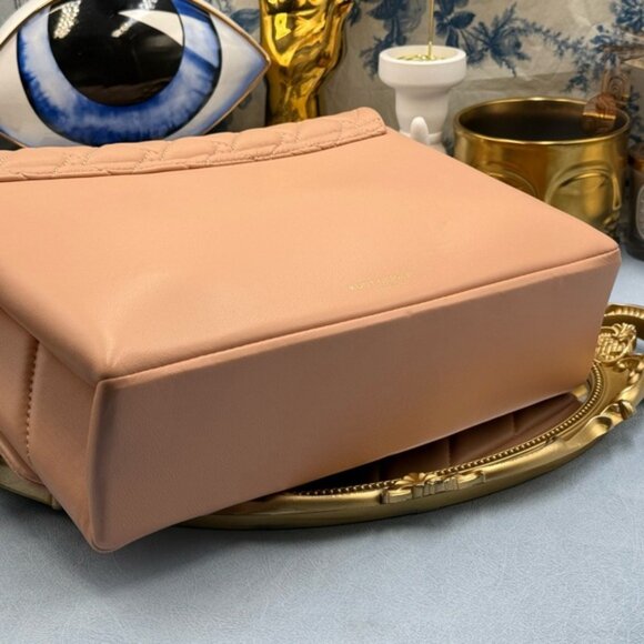 🆕 KURT GEIGER LONDON 🧿 NWOT Large Kensington Long Flap East West Bag, Peach - Picture 9 of 16